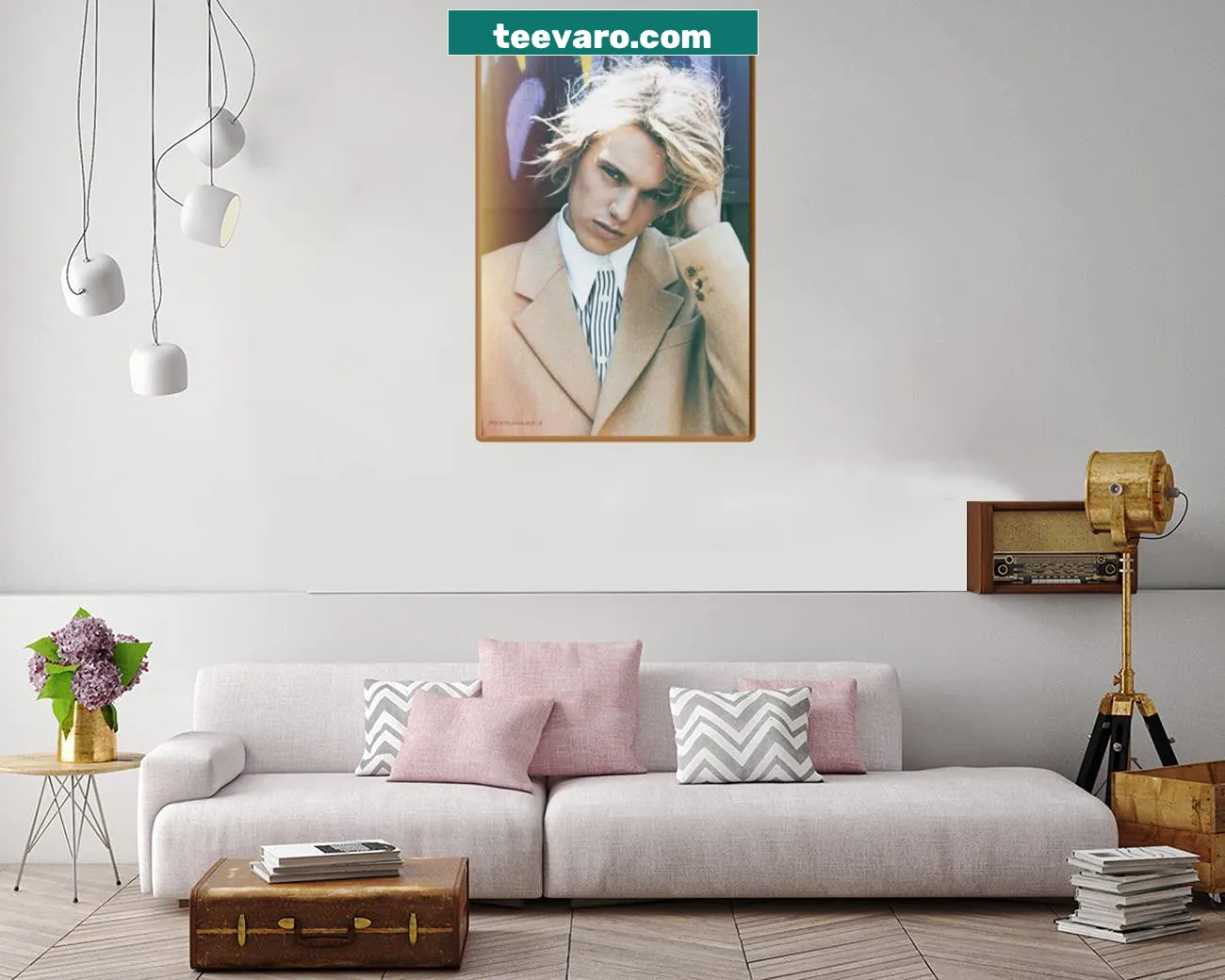 Canvas print featuring playful typography celebrating Jamie Campbell Bower
