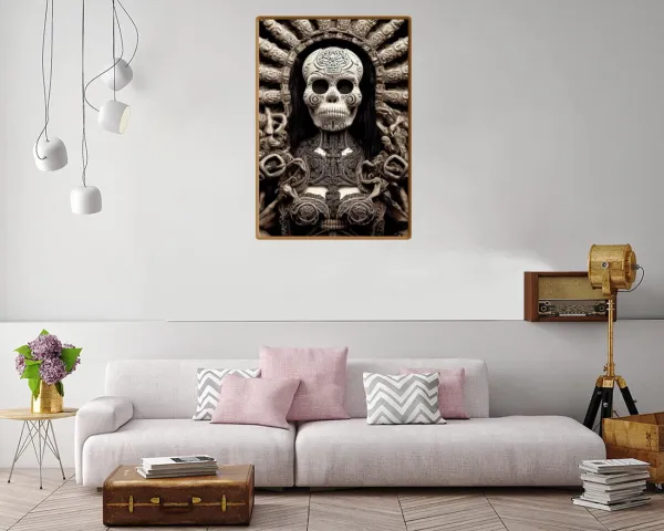 Bold typography canvas print titled 'La Dama Poderosa'