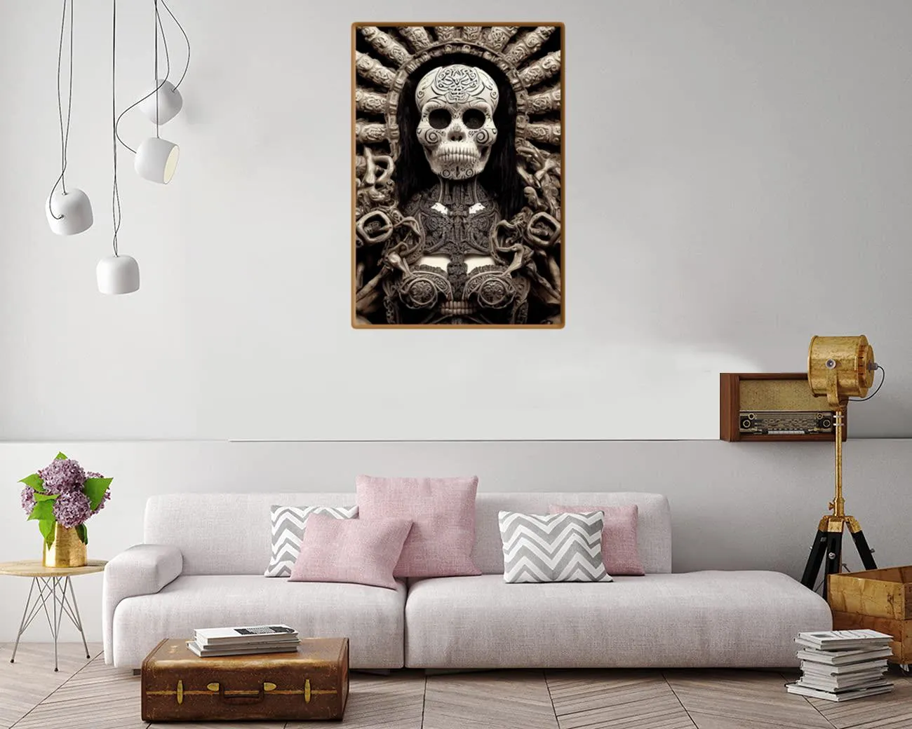 Bold typography canvas print titled 'La Dama Poderosa'