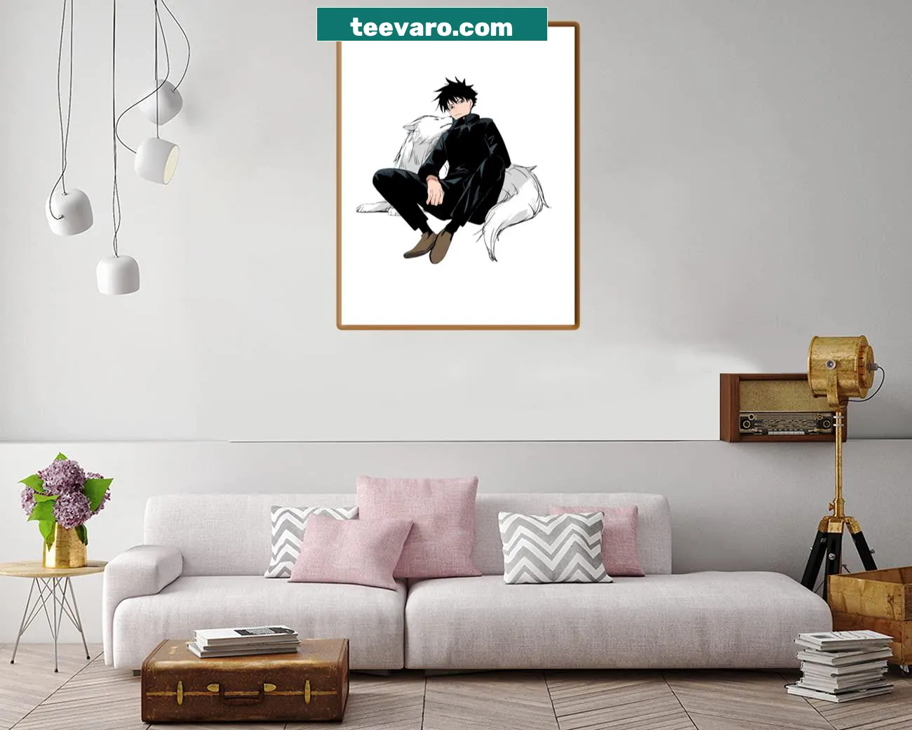 Canvas print of anime character Megumi Fushiguro, detailed illustration.