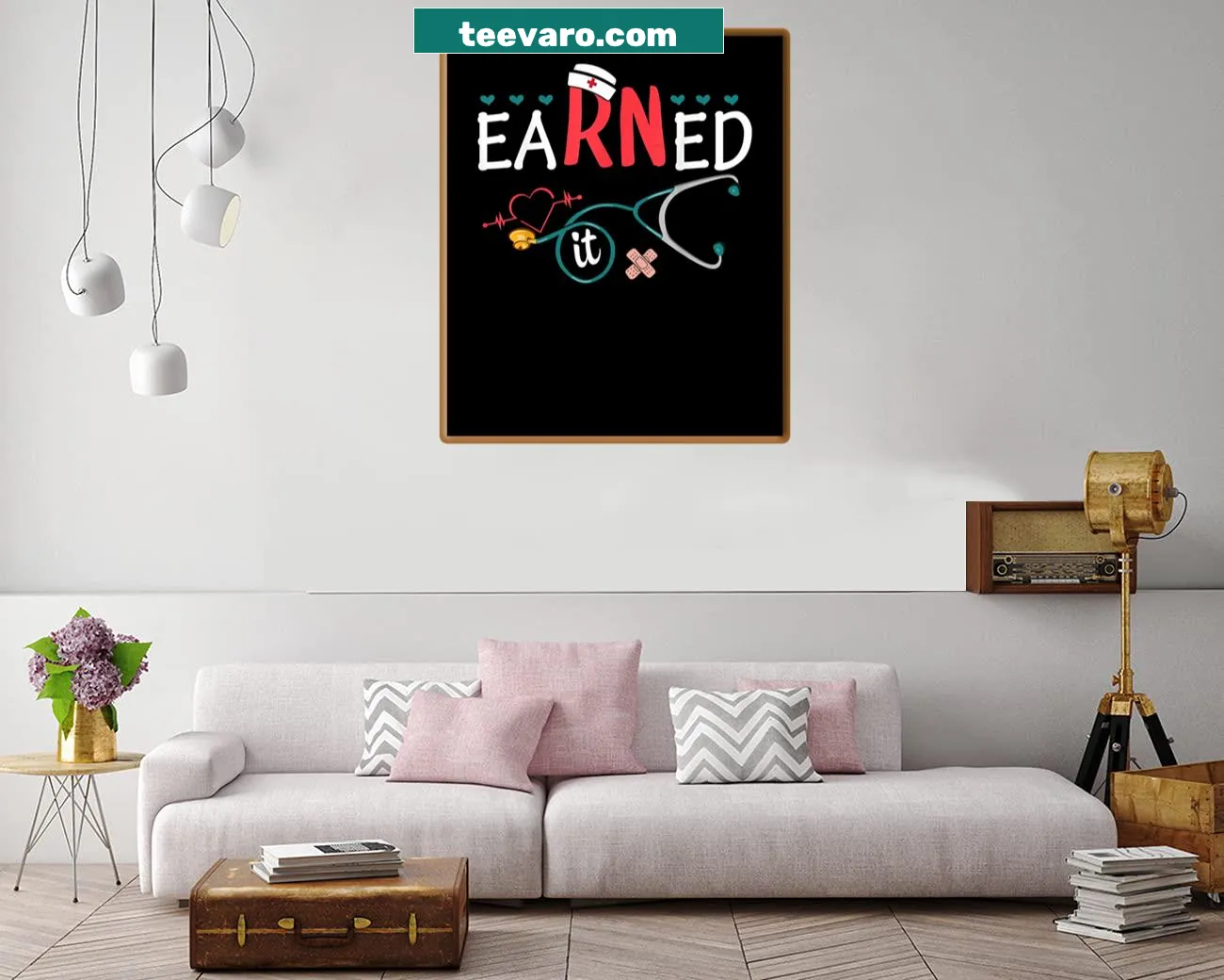 Proud canvas print for new nurses with Est 2022 typography.