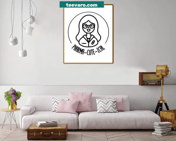 Funny pharmacist-themed canvas print with clever puns and names