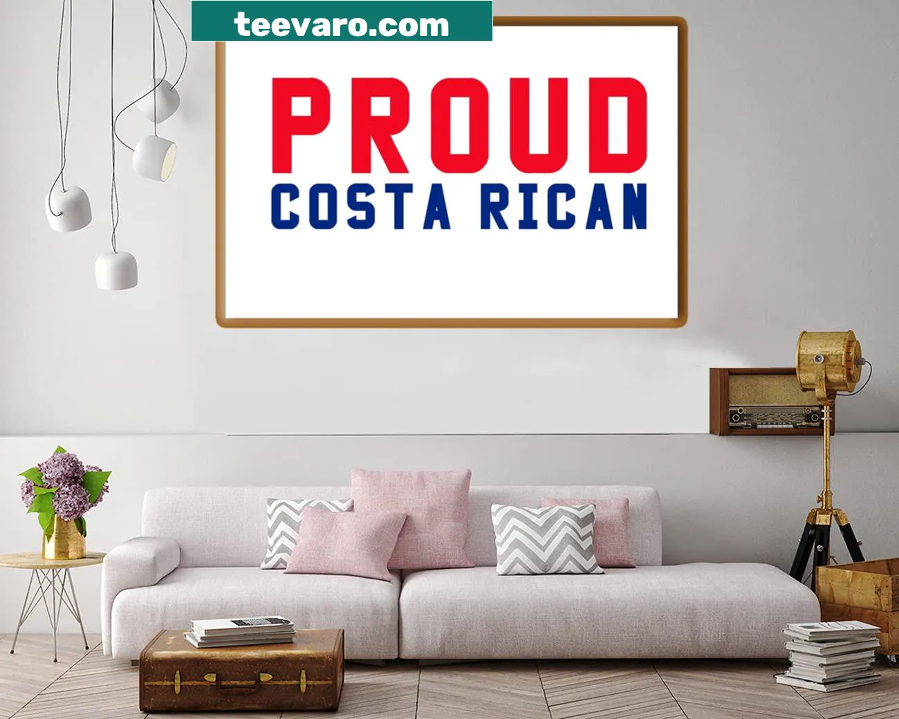 Canvas print illustrating proud Costa Rican themes and symbols.