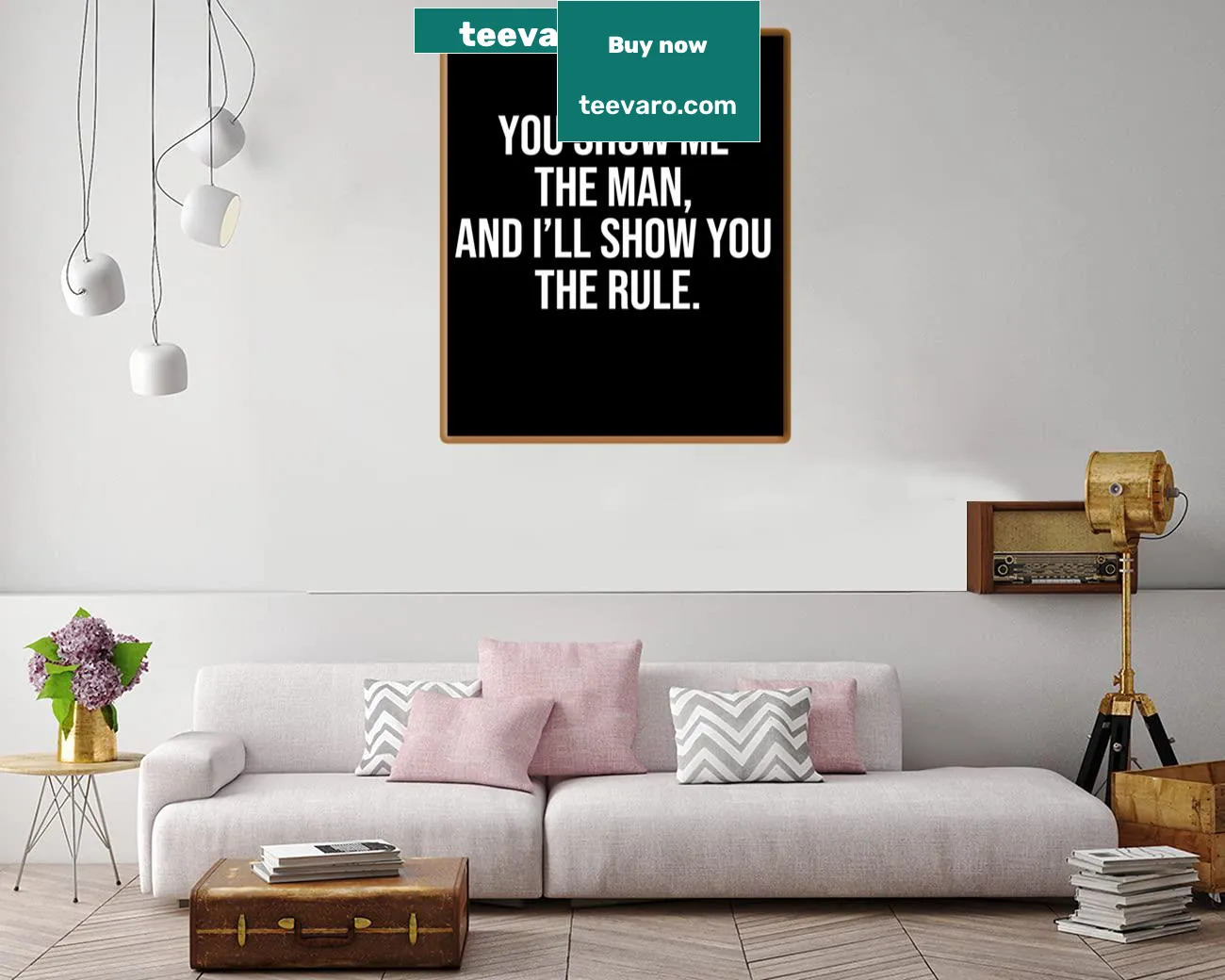 Canvas print illustrating American English proverbs and quotes
