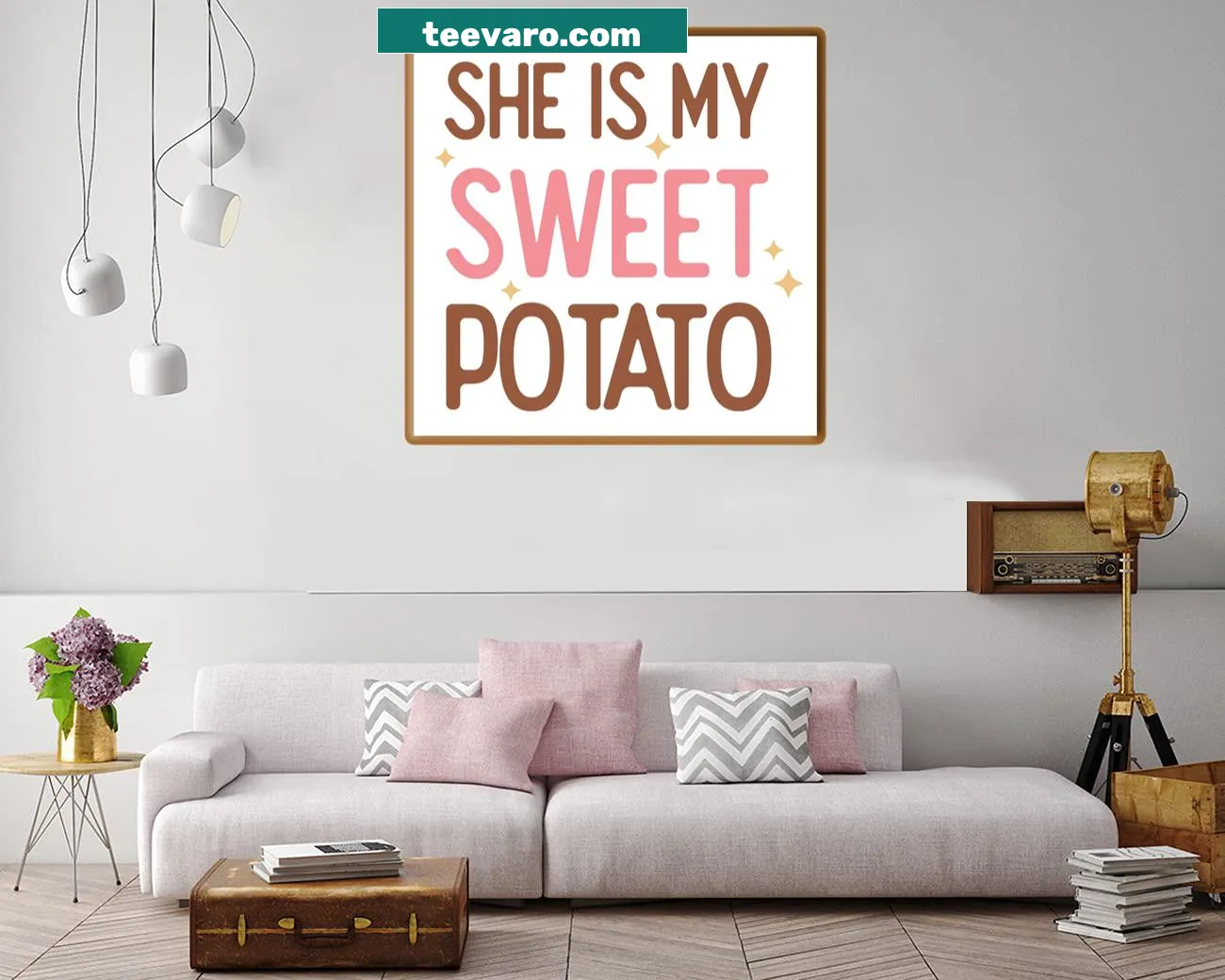 Cute canvas print with the phrase 'She Is My Sweet Potato'