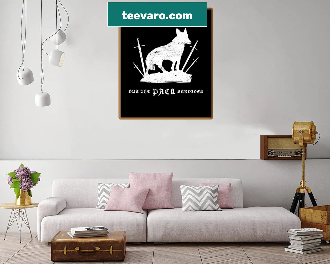 Illustration of a lone wolf representing individuality and a supportive pack