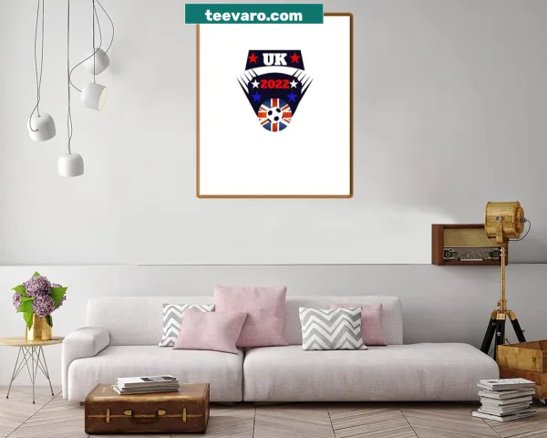 Canvas print celebrating the British spirit during the 2022 World Cup.