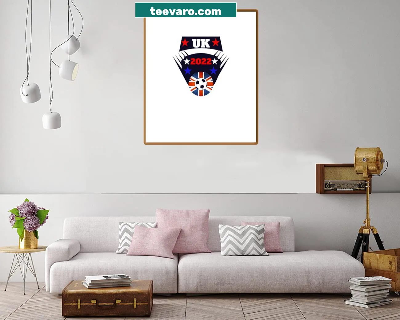 Canvas print celebrating the British spirit during the 2022 World Cup.