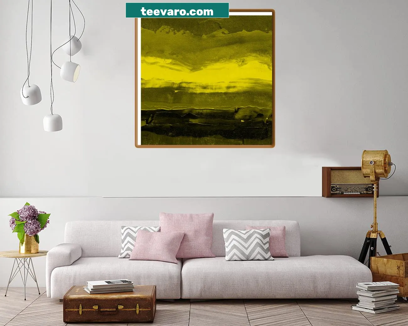Inspirational canvas print titled 'Yellow Wallpaper' featuring captivating typography