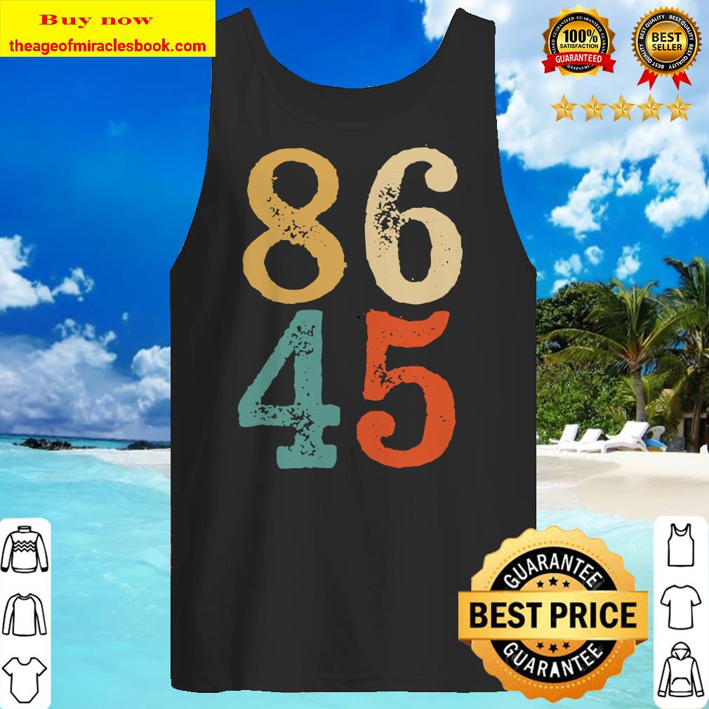 Alternative view of 8645 Anti Trump Rough Serif Numbers (Dark) shirt