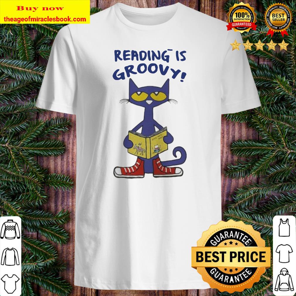 Cat reading is groovy shirt, sweater