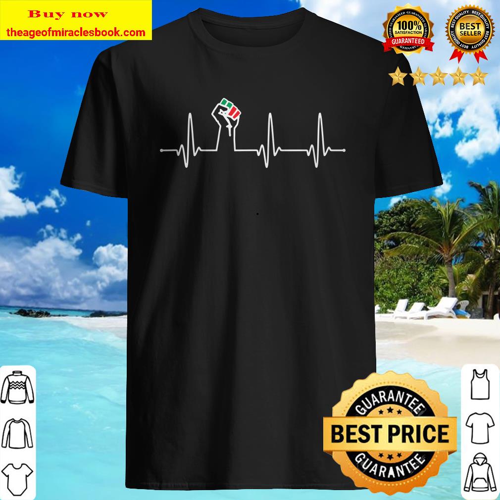 Civil Rights Black Power Fist Heartbeat shirt