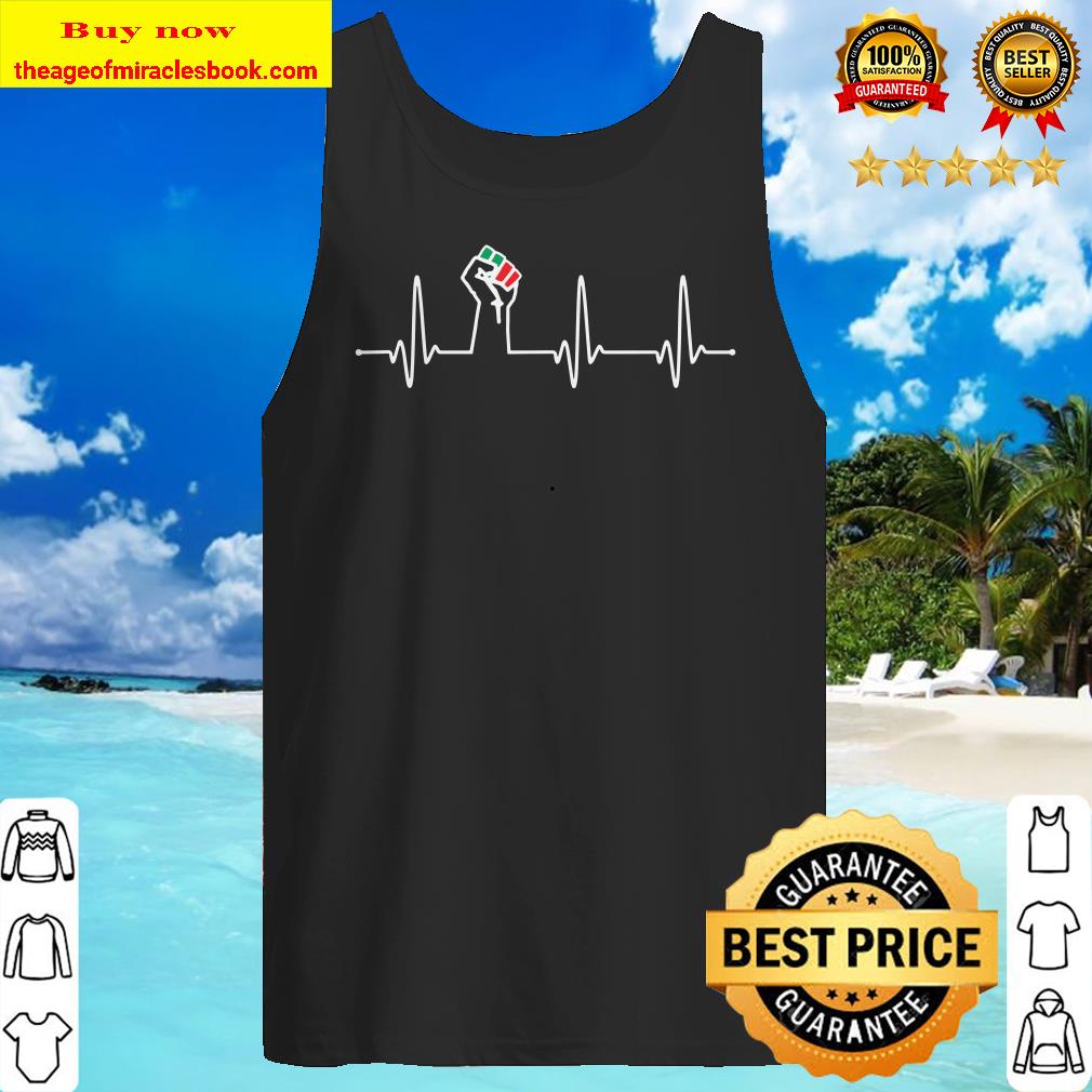 Civil Rights Black Power Fist Heartbeat Tank Top