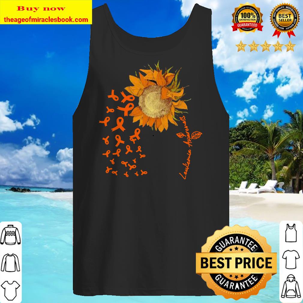 LEUKEMIA AWARENESS SUNFLOWER RIBBON Tank top
