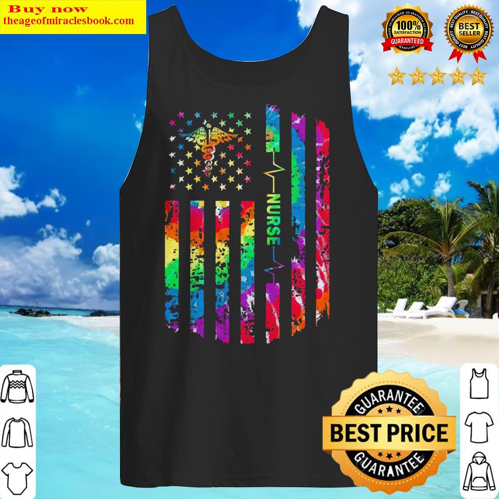 Nurse American flag Tank Top