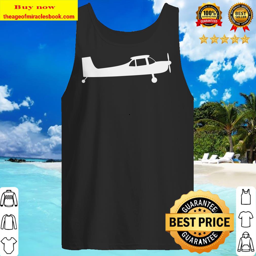 Alternative view of White Taildragger Airplane Pilot T-Shirt