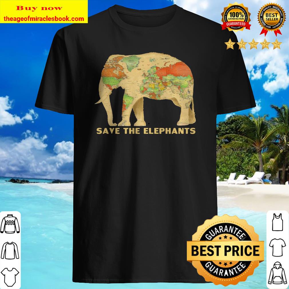 World map Save the Elephants shirt, sweater World map Save the Elephants shirt, sweater