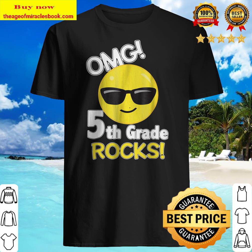 5th Grade Smile First Grade Rocks SHIRT – Emoticon Tee shirt