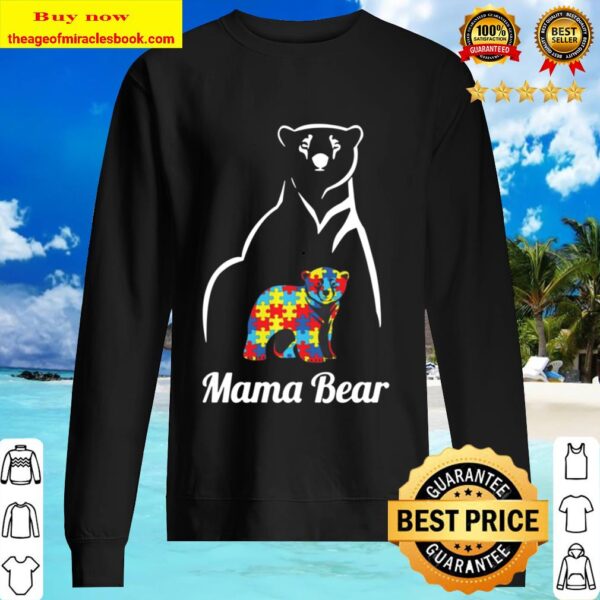 Autism Awareness Mama Bear Pullover Mom Gift Pullover Sweater