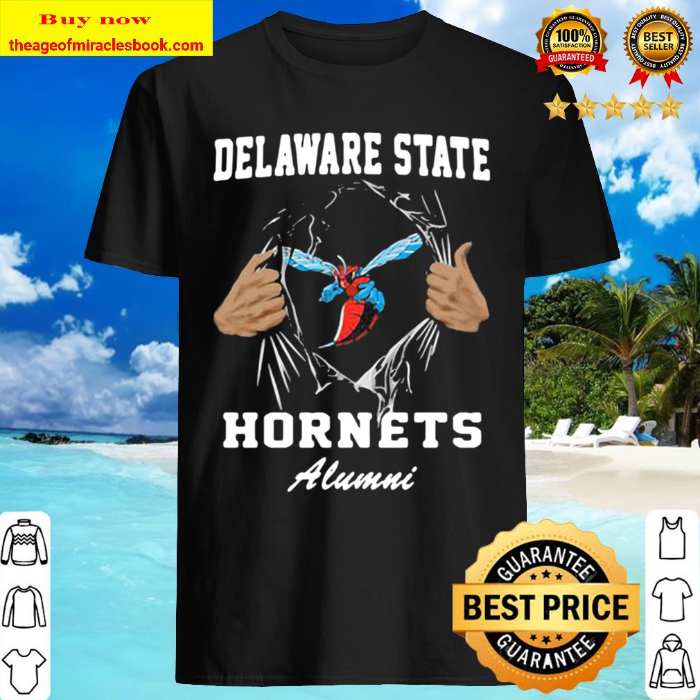 Blood inside delaware state hornets alumni shirt