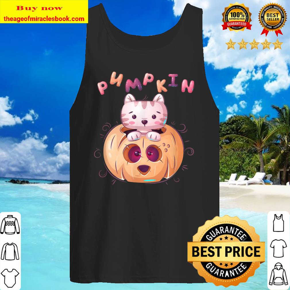 Cute Cat Pumpkin for Halloween Tank Top