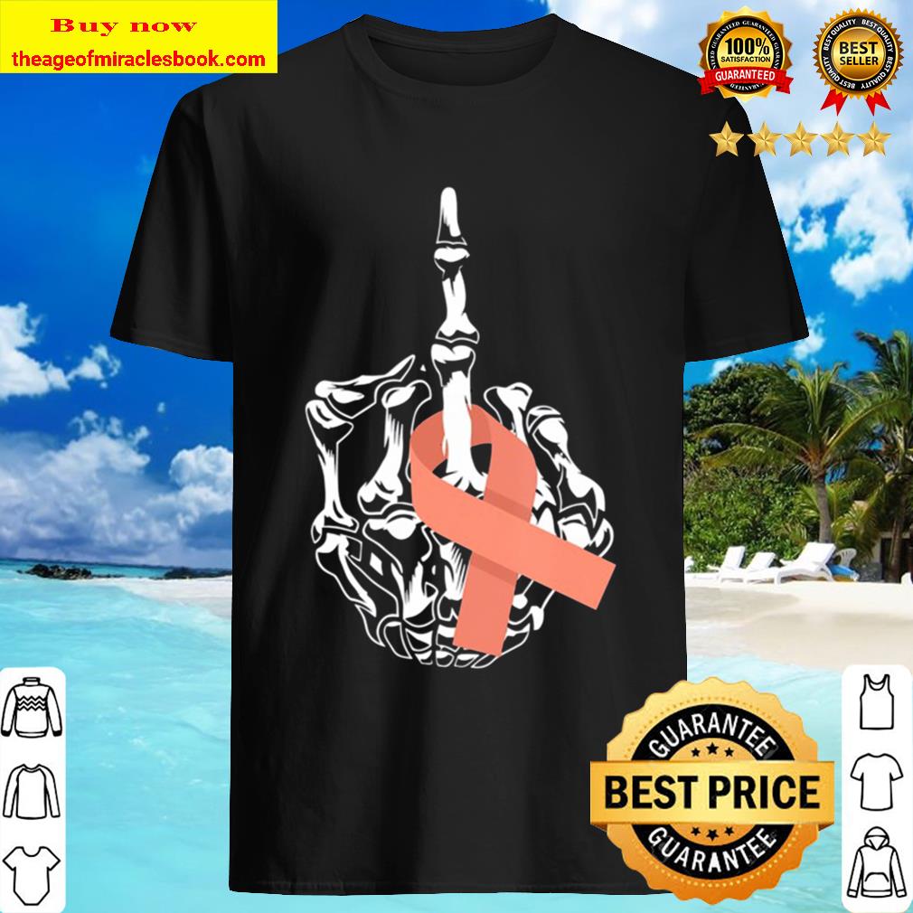 Fuck Uterine Cancer Middle Finger Uterus Cancer Awareness shirt