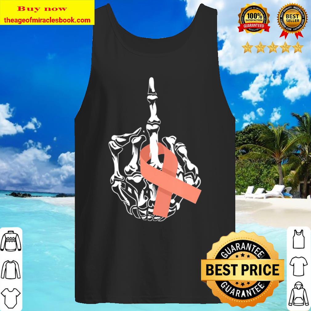 Fuck Uterine Cancer Middle Finger Uterus Cancer Awareness Tank TopFuck Uterine Cancer Middle Finger Uterus Cancer Awareness Tank Top