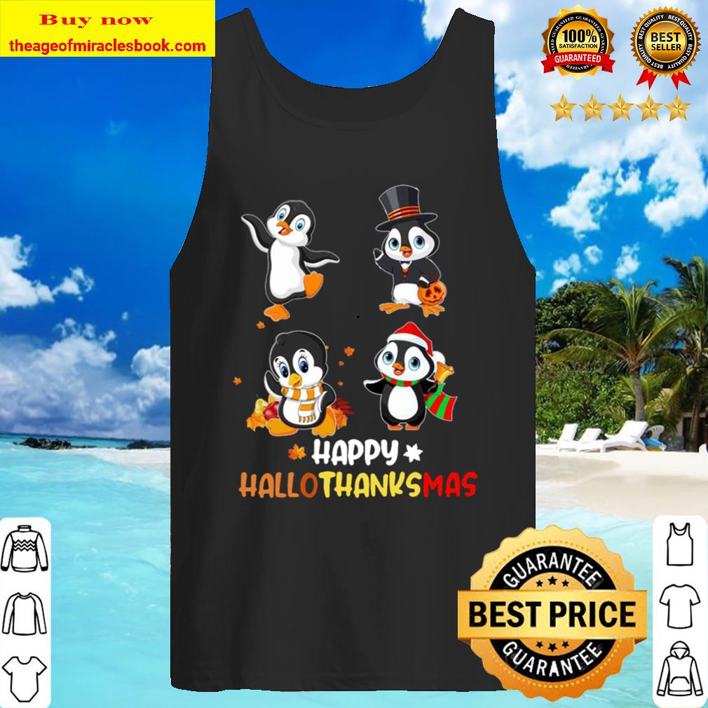 Penguins Happy Hallothanksmas Tank Top