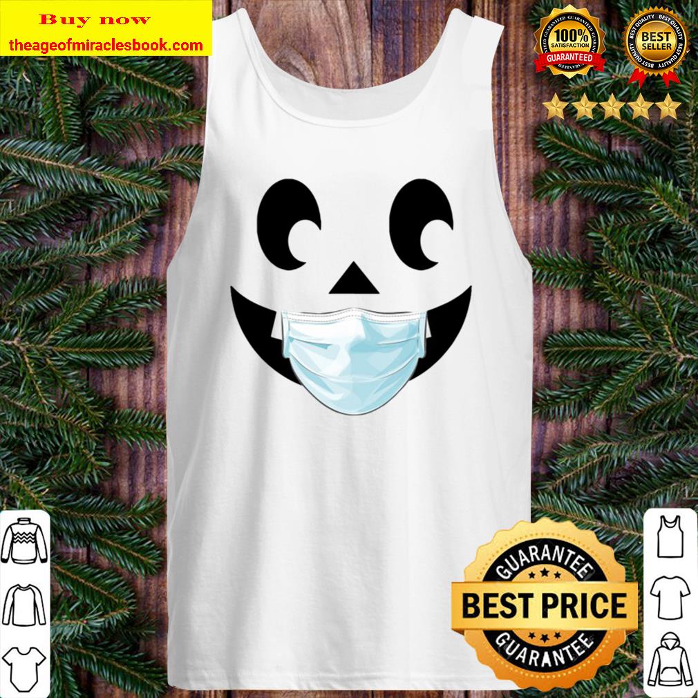 Pumpkin Face Mask Simple Halloween Costume Jackolantern Tank Top