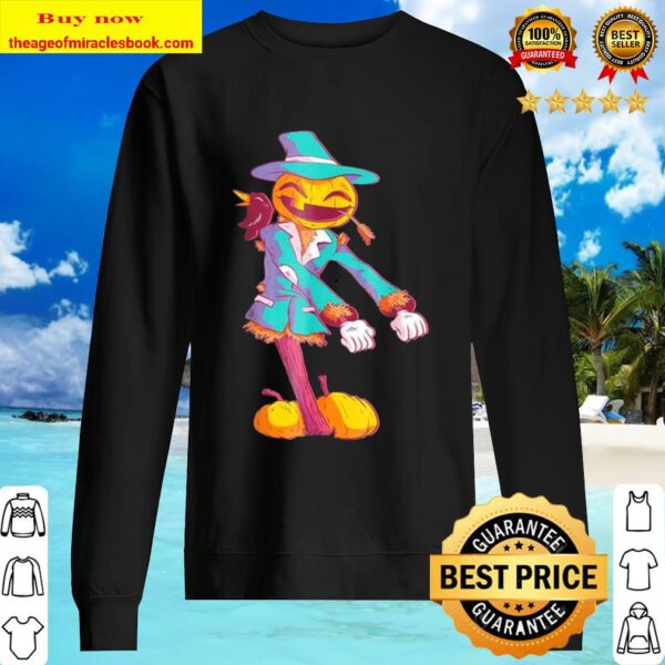 Pumpkin Scarecrow Floss dancing Sweater