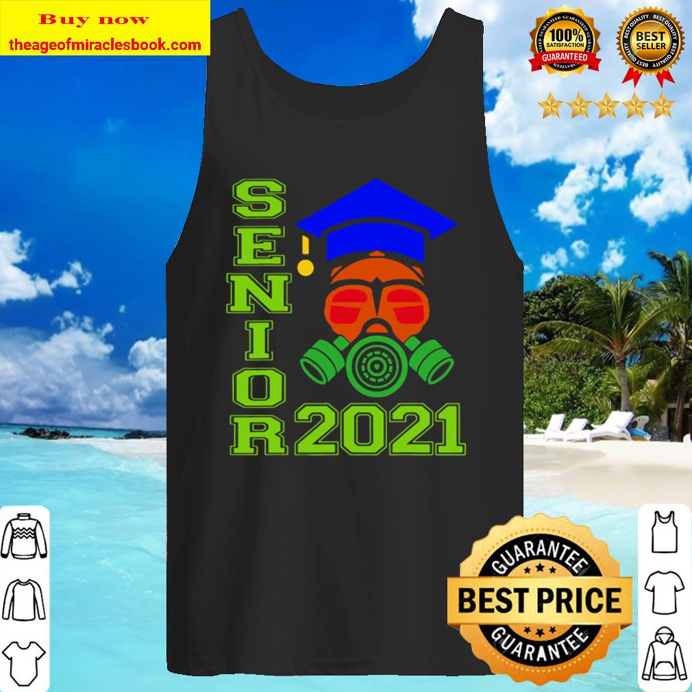 Senior 2021 Face Mask Quarantined Class Of 2021 Tank Top