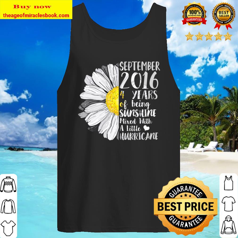 Alternative view of September Girl 4 Years Old Sunshine Birthday shirt