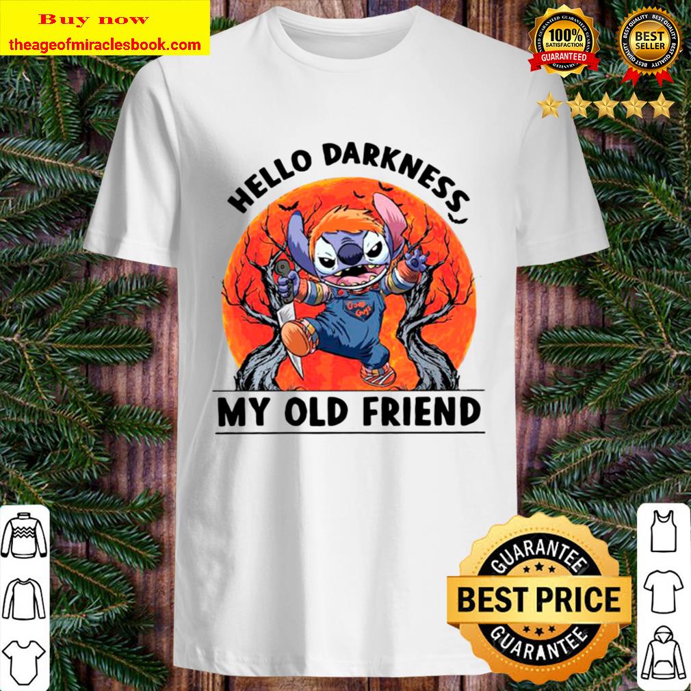 Stitch Hello Darkness My Old Friends Moon Shirt