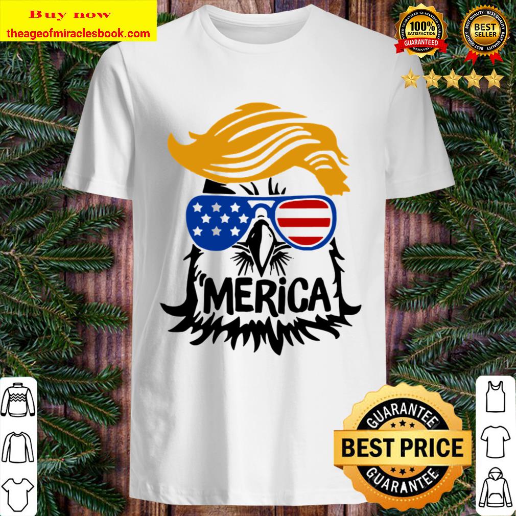 Trump eagle glasses america shirt