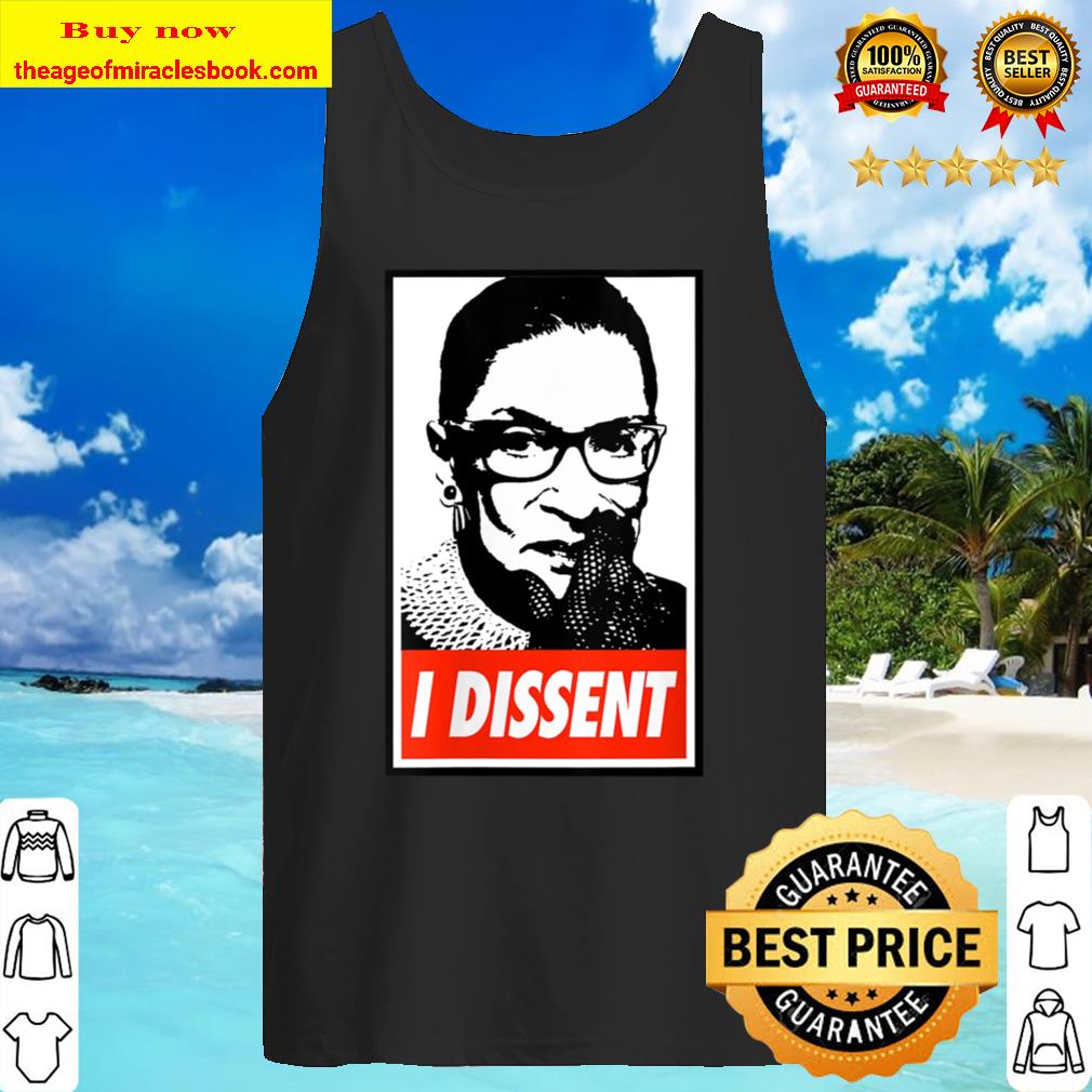Womens Ruth Bader Ginsburg (RBG) I Dissent V-Neck Tank Top