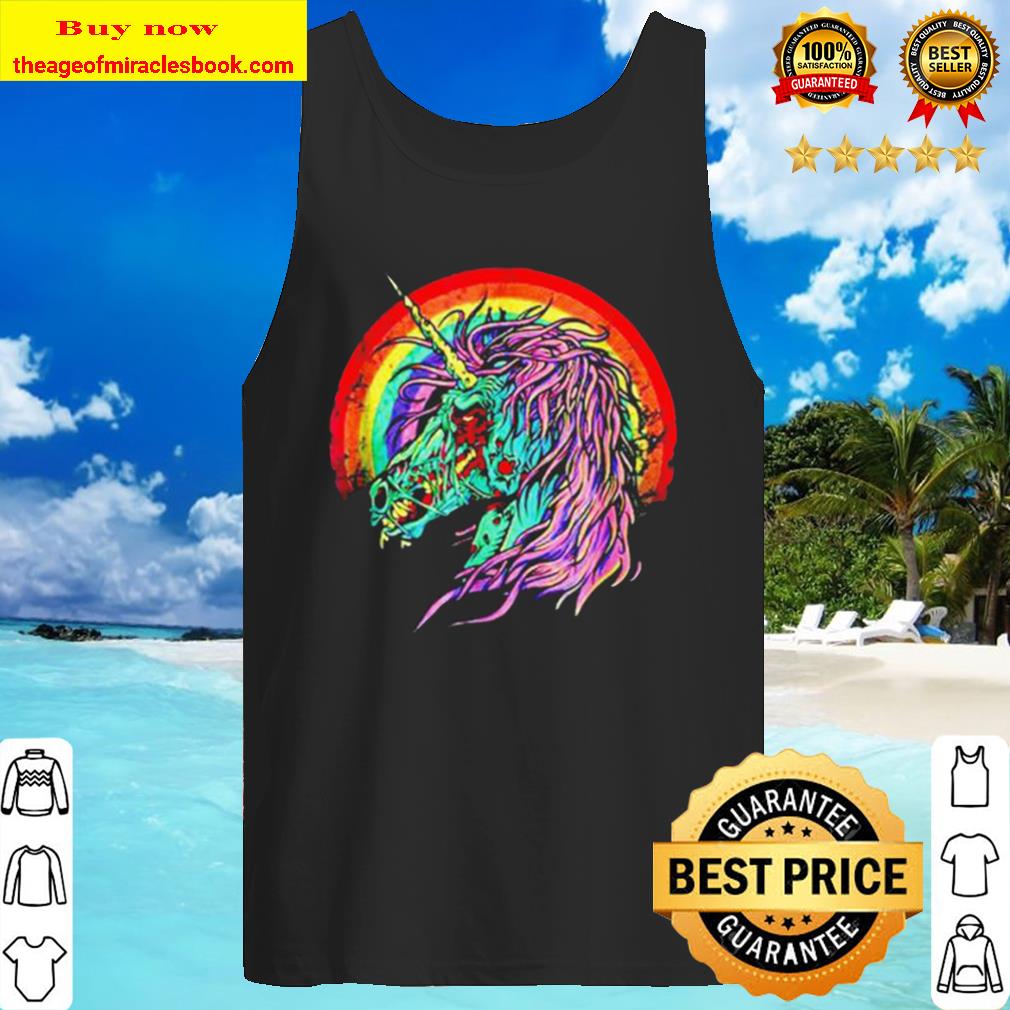 Zombie Unicorn Halloween Tank Top