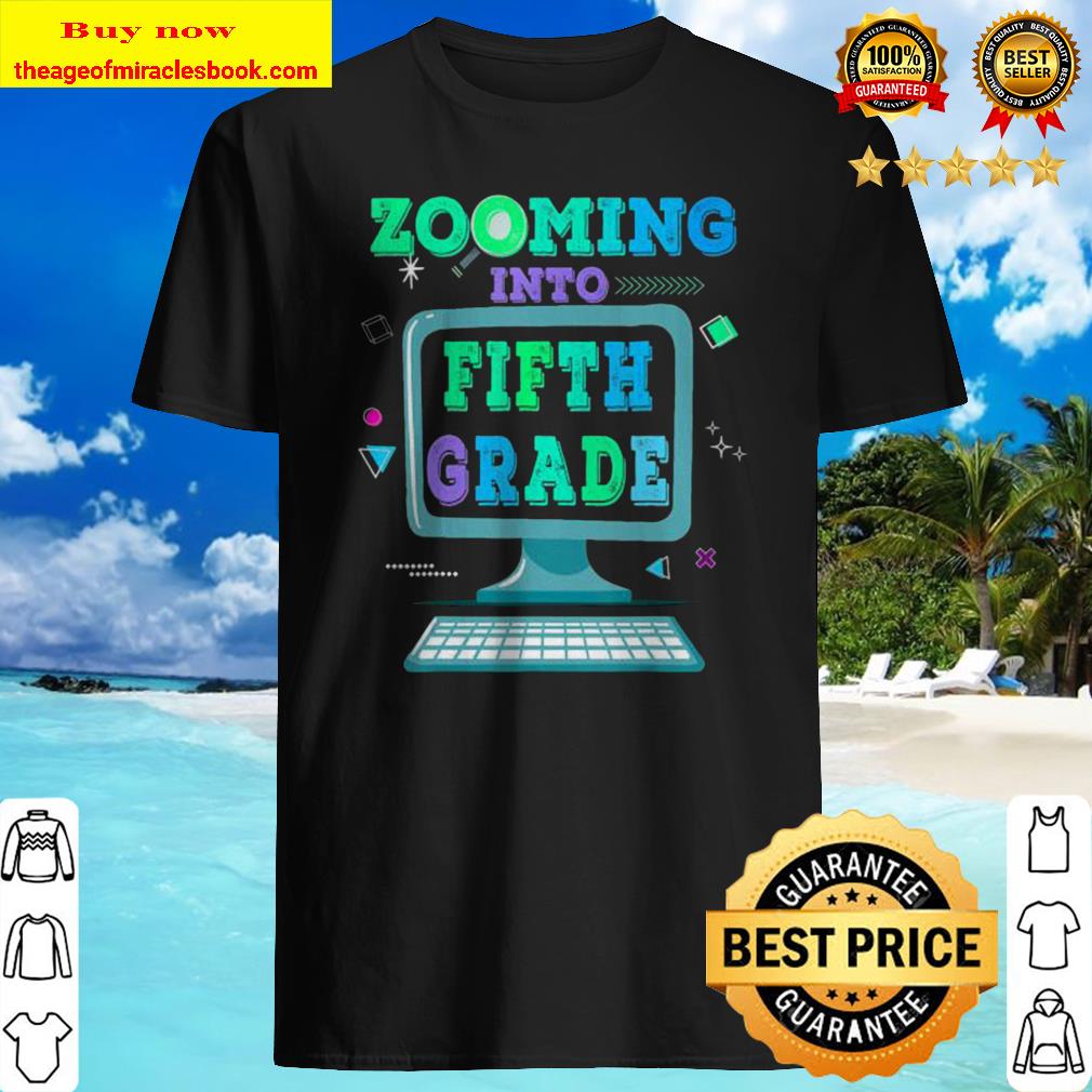 Zooming Into 5th Fifth Grade Virtual Back to School Kid Gift T-Shirt