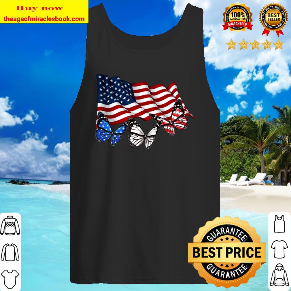 American Flag Butterflies Tank Top