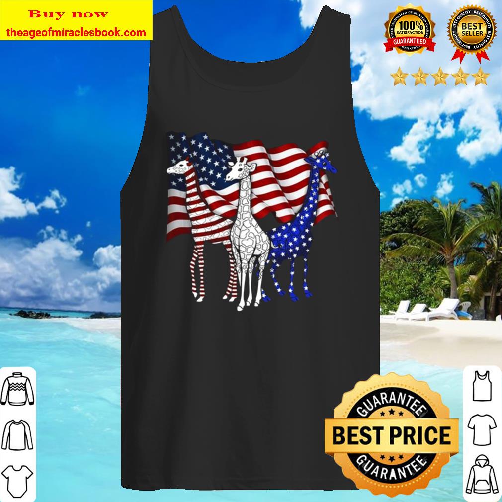 American Flag Giraffes Tank Top