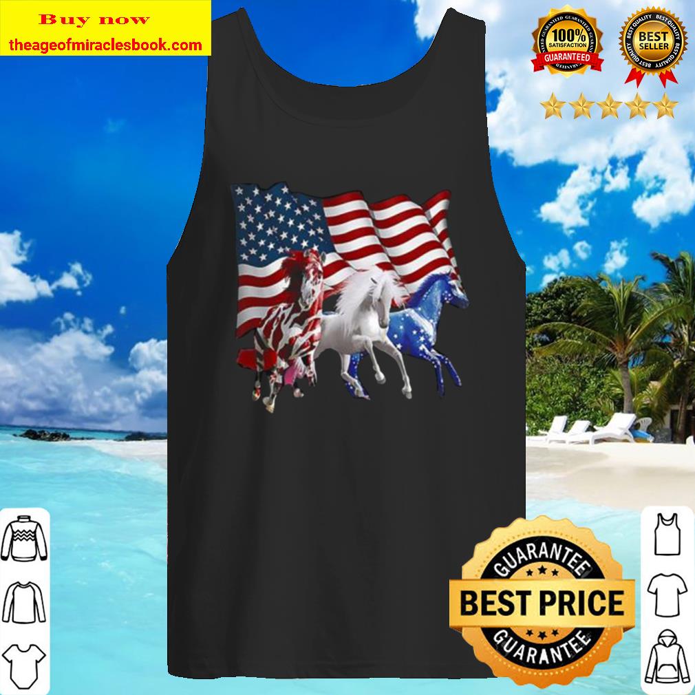 American Flag Horses Tank Top