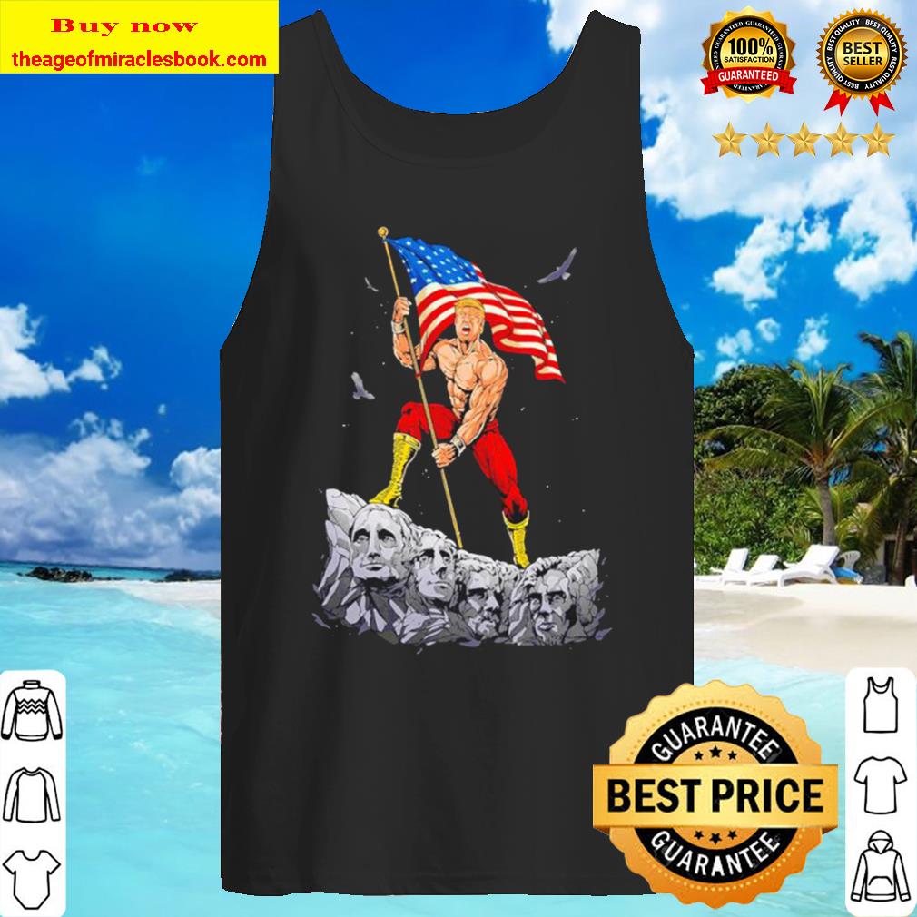 American flag Donald Trump Mount Tank Top
