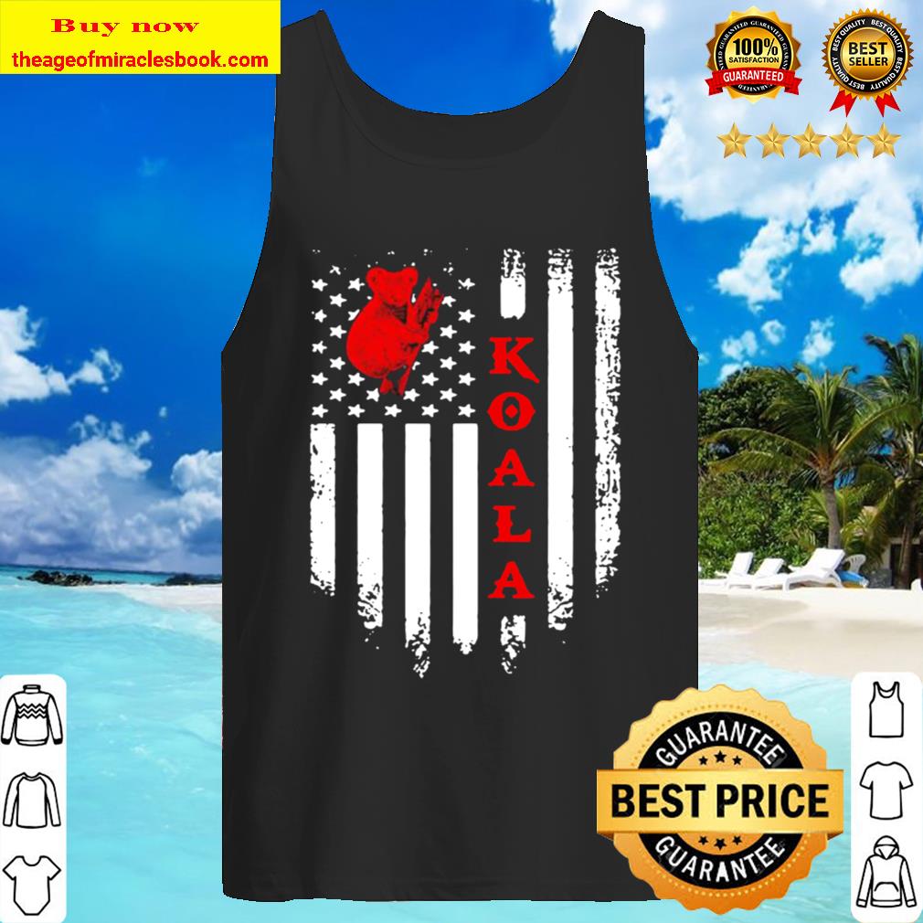 American flag Koala animals lover Tank Top