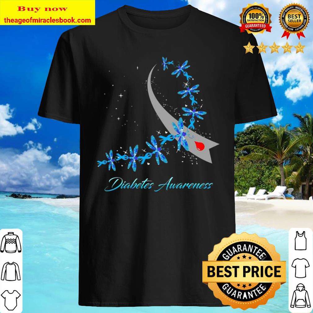 Blue Dragonflies Ribbon Diabetes Awareness New Shirt Blue Dragonflies Ribbon Diabetes Awareness New Shirt