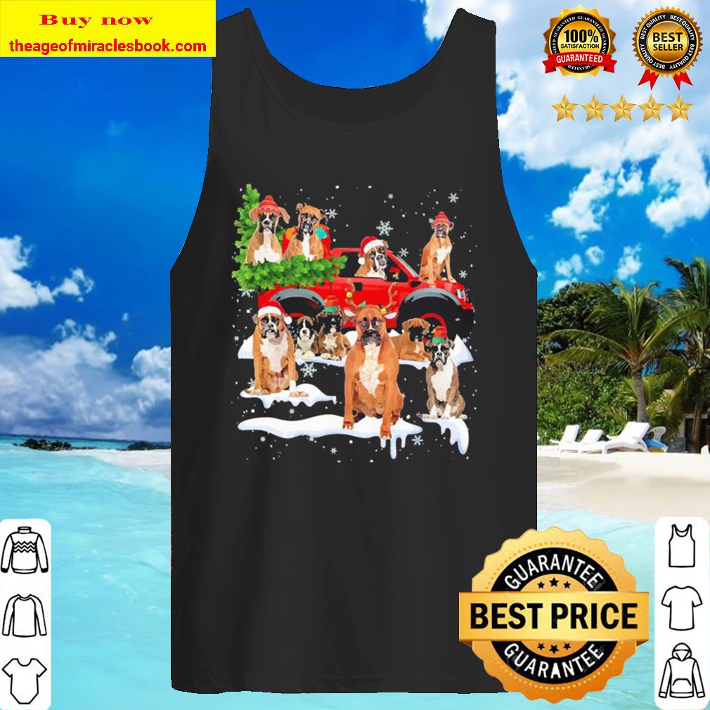 Boxers Dog Santa Christmas Tank Top