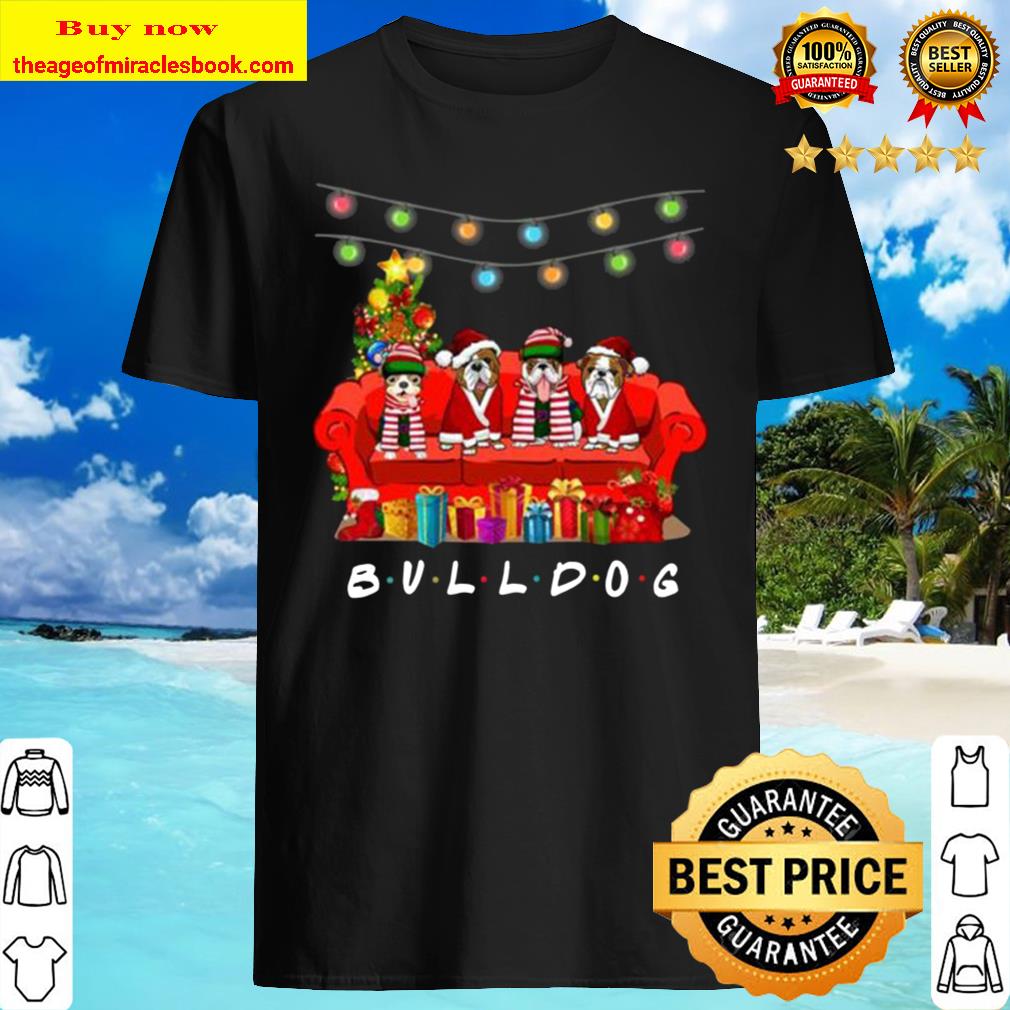 Bulldog Santa Christmas Light Hot Sweatshirt