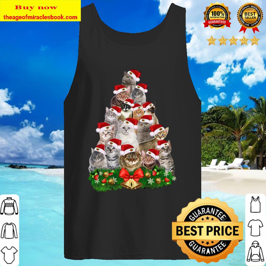 Cats Tree Merry Christmas Tank Top