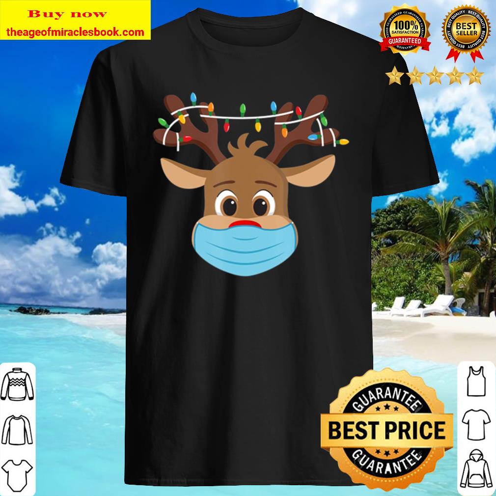 Christmas 2020 Rudolph Reindeer Mask Santa Xmas T-shirt