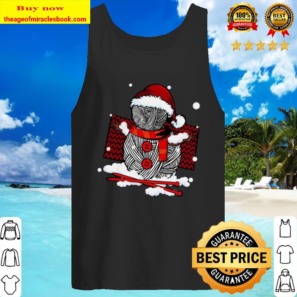 Crochet And Knitting Snowman Tank Top