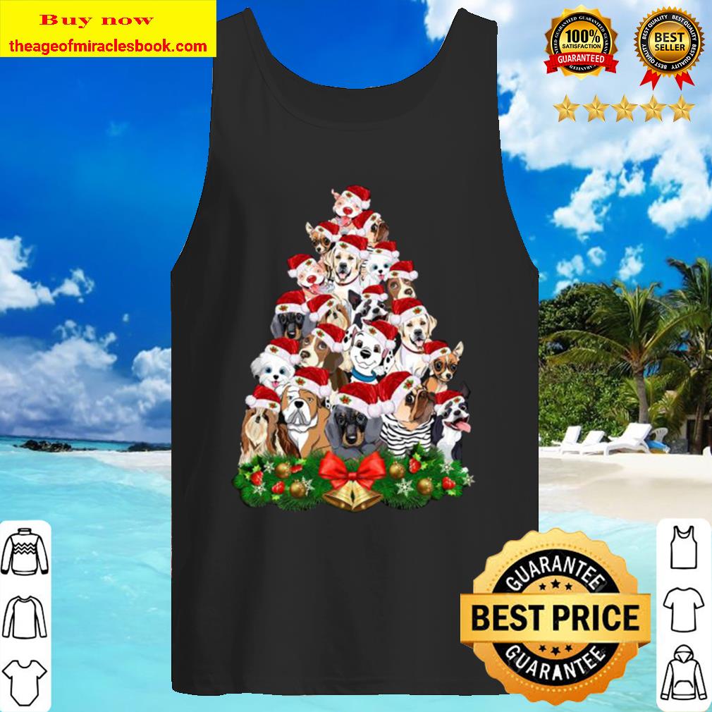 Dogs Tree Merry Christmas Tank Top