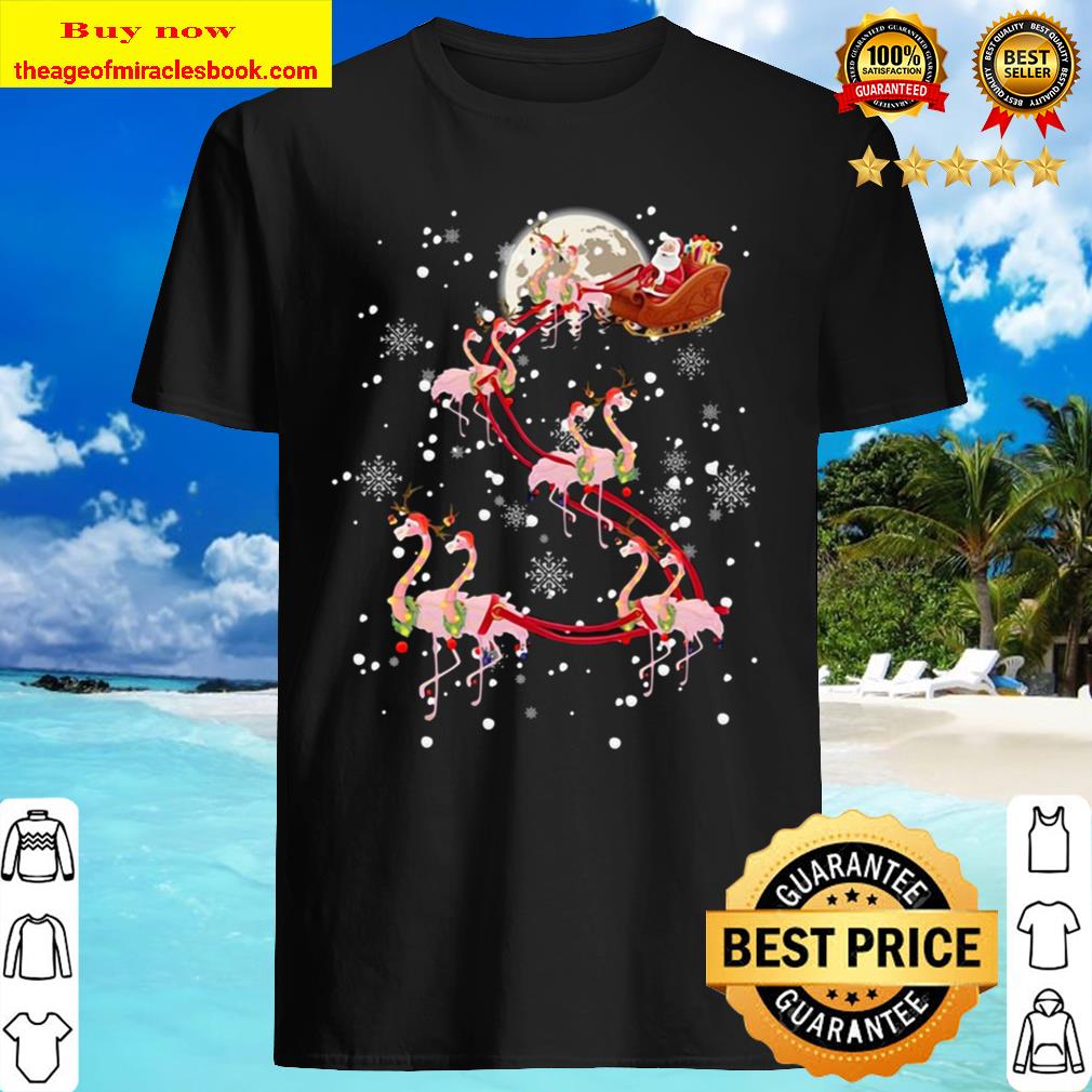 Flamingo Santa Christmas Shirt, Hoodie, Tank top, Sweater